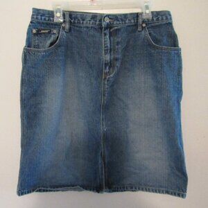 Stephen Hardy Squeeze Skirt Womens 14 Denim Wash 100% Cotton